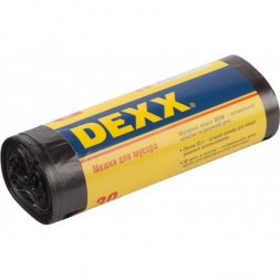 Мешки для мусора DEXX, черные, 30л, 30шт 39150-30