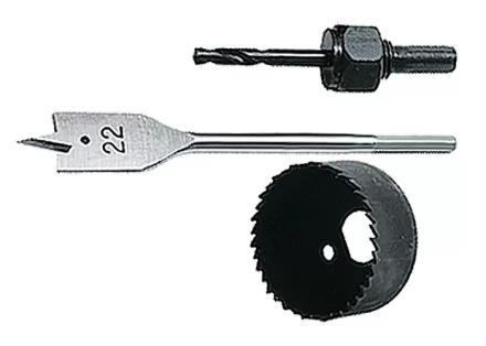 Набор для установки врезных замков 22 мм/54 мм перовое сверло/кольцевая пила MATRIX 70494 купить в Екатеринбурге