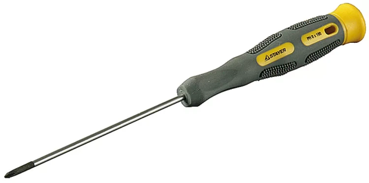 Отвертка STAYER "PRECISION" MAX-GRIP для точн работ, Cr-V, намагн, PH №0x150мм 25826-0-150 G купить в Екатеринбурге