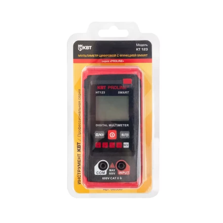Мультиметр цифровой компактный КВТ SMART KT 123 с автоматическим выбором режимов и пределов измерений (88550) купить в Екатеринбурге