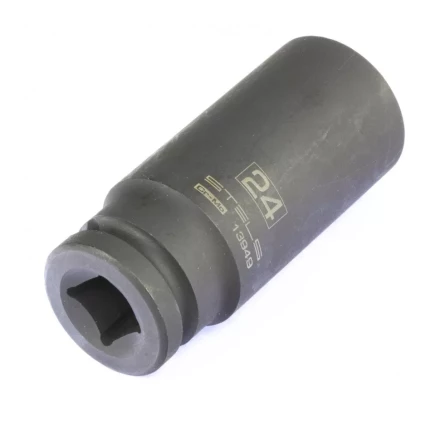 Головка ударная удлиненная шестигранная 24 мм 1/2&quot; CrMo Stels 13949 купить в Екатеринбурге