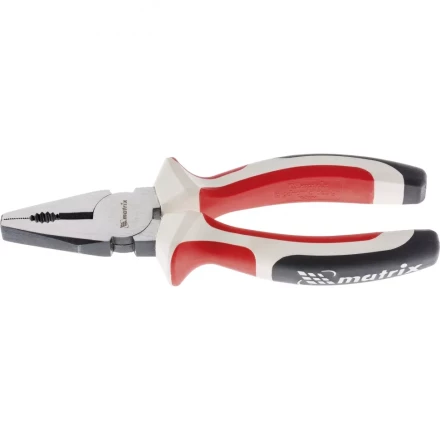 Плоскогубцы White Nickel 180 мм никелированные трехкомпонентные рукоятки MATRIX 17075 купить в Екатеринбурге