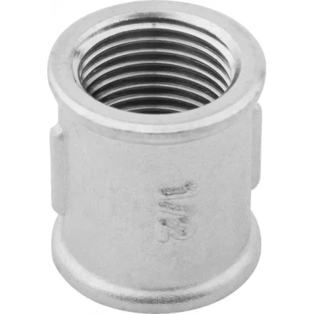 Муфта ЗУБР &quot;ЭКСПЕРТ&quot;, никелированная латунь, 1/2&quot; 51291-1/2 купить в Екатеринбурге