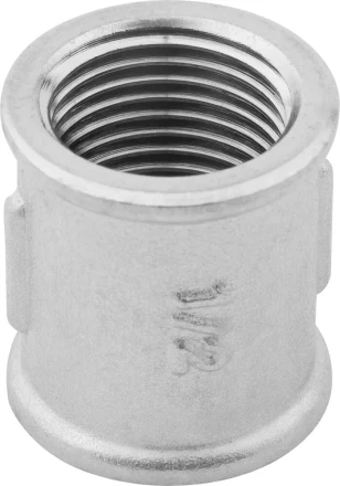 Муфта ЗУБР &quot;ЭКСПЕРТ&quot;, никелированная латунь, 1/2&quot; 51291-1/2 купить в Екатеринбурге