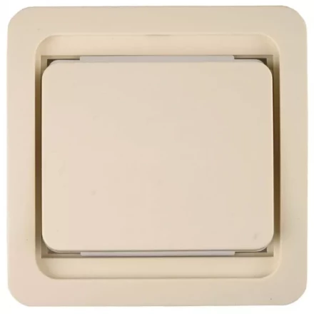 Выключатель СВЕТОЗАР &quot;ГАММА&quot; одноклавишный, без подсветки, цвет бежевый, 10А/~250В SV-54130-B купить в Екатеринбурге