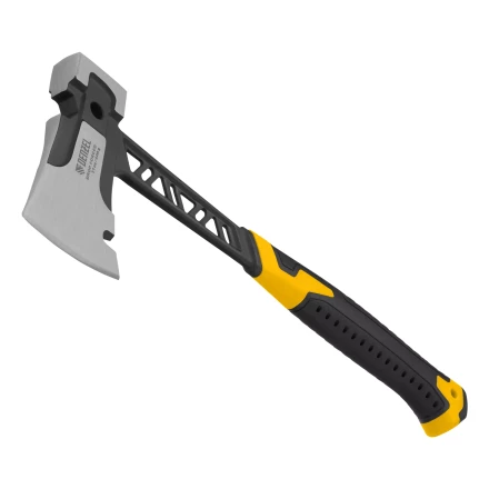 Топор цельнокованый 600 г Denzel 21499, двухкомпонентная обрезиненная рукоятка купить в Екатеринбурге