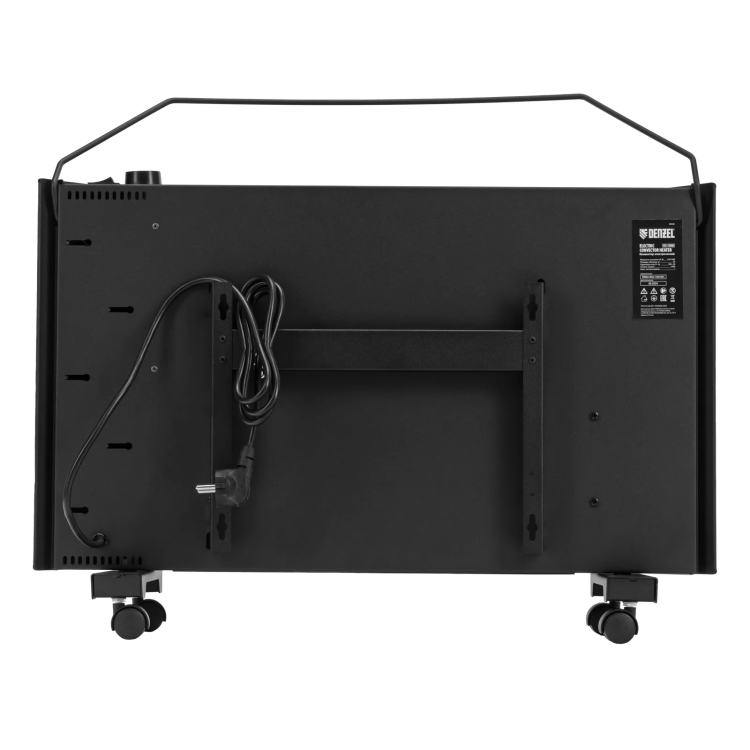 Конвектор электрический Denzel XCE-1500 B, 230 В, 1500 Вт, X-образный нагреватель черный 98128 купить в Екатеринбурге