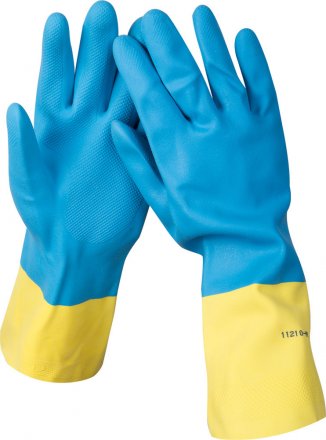 Перчатки STAYER латексные с неопреновым покрытием, экстрастойкие, с х/б напылением, размер M 11210-M купить в Екатеринбурге