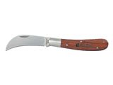 Нож садовый 170 мм складной изогнутое лезвие деревянная рукоятка  PALISAD