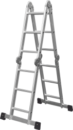 Лестница алюминиевая четырехсекционная 4х3 ступени Кратон