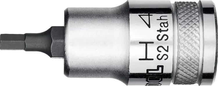 Торцовая бита-головка KRAFTOOL "INDUSTRIE QUALITAT", материал S2, HEX, сатинированная, 1/2", H4 27908-04_z01 купить в Екатеринбурге