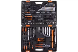 Набор инструментов, 1/2&quot;, 1/4&quot;, CrV, в кейсе 142 предм Вихрь 73/6/7/13