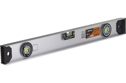 Уровень алюминиевый «Рельс» 600мм 3 глазка фрезерованный Вихрь 900/73/11/4/14 купить в Екатеринбурге