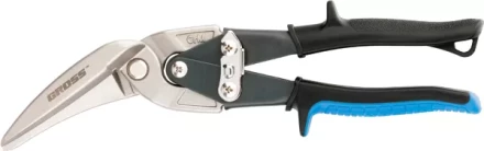 Ножницы по металлу"PIRANHA",270мм,прямой и правый проходной рез,сталь-СrMo, двухкомп.рук-ки GROSS 78333 купить в Екатеринбурге