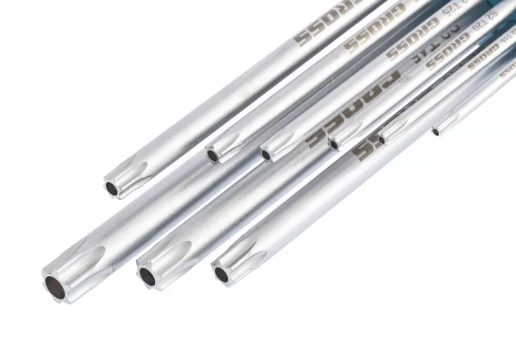 Набор ключей имбусовых TORX-TT T10-T50 экстра-длинные S2 сатинированные 9 шт Gross 16408 купить в Екатеринбурге
