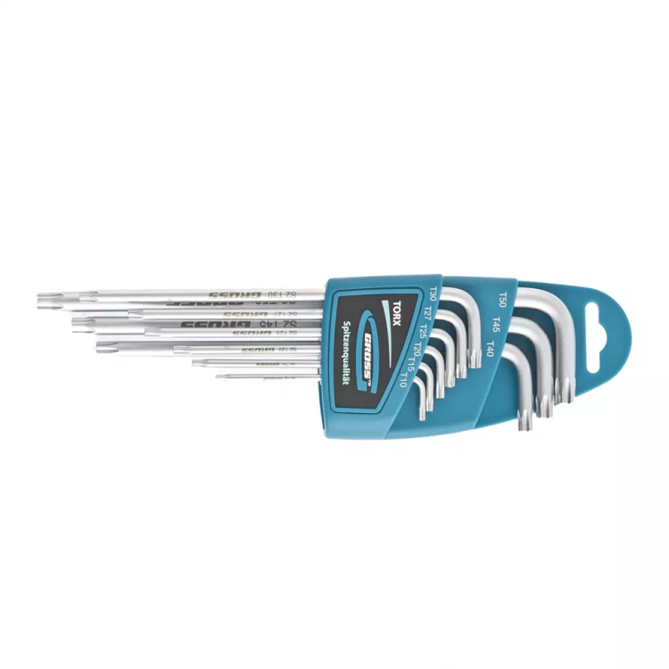 Набор ключей имбусовых TORX-TT T10-T50 экстра-длинные S2 сатинированные 9 шт Gross 16408 купить в Екатеринбурге