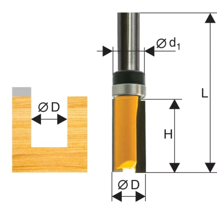 Фреза кромочная прямая ф19х26мм хв 8мм 10536 купить в Екатеринбурге