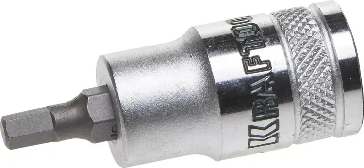Торцовая бита-головка KRAFTOOL "INDUSTRIE QUALITAT", материал S2, HEX, сатинированная, 1/2", H5 27908-05_z01 купить в Екатеринбурге