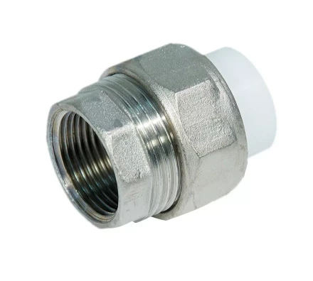 Муфта разъемная PP-R ВР 20мм х 3/4 бел. (20/160) 45291 купить в Екатеринбурге