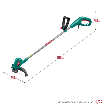 ЗУБР 400 Вт, ш/с 26 см, сетевой триммер (ТСН-26-400) купить в Екатеринбурге