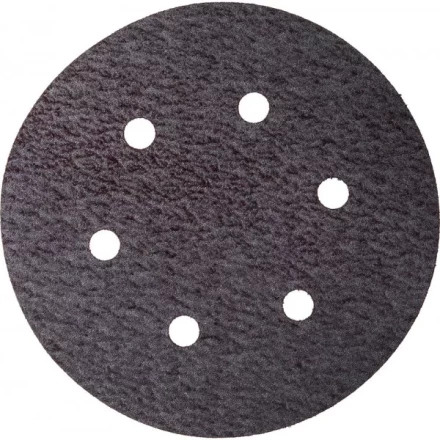 Круг шлифовальный URAGAN &quot;Универсальный водостойкий с покрытием стеарата цинка&quot; на липучке, 6 отв., P180, 150мм, 50шт 907-44113-180-50 купить в Екатеринбурге