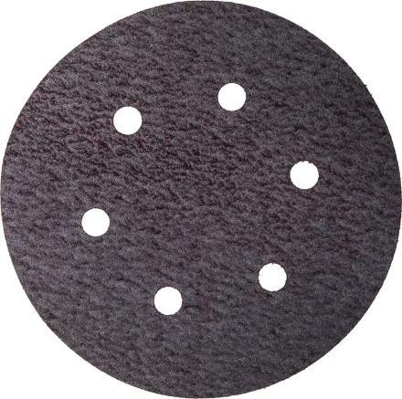 Круг шлифовальный URAGAN &quot;Универсальный водостойкий с покрытием стеарата цинка&quot; на липучке, 6 отв., P180, 150мм, 50шт 907-44113-180-50 купить в Екатеринбурге