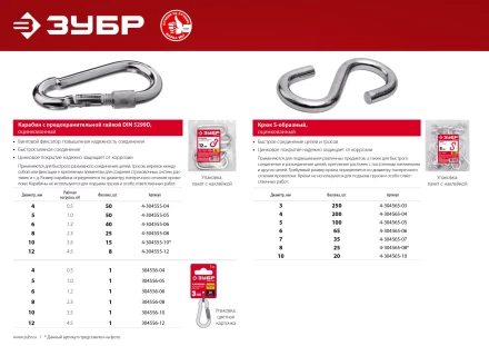 ЗУБР DIN 5299D, 8 мм, 1 шт, карабин с предохранительной гайкой (304556-08) купить в Екатеринбурге