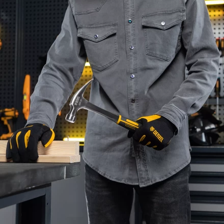 Молоток-гвоздодер 450 г Denzel, цельнометаллический, двухкомпонентная рукоятка, 10423 купить в Екатеринбурге