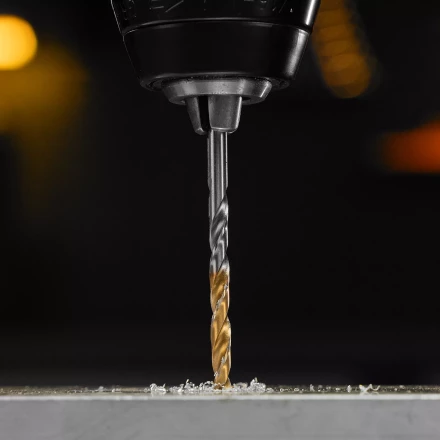 Сверло спиральное по металлу Denzel 4 x 75 мм, Р6М5, Golden Tip, 718229 купить в Екатеринбурге