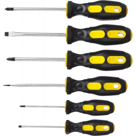 Набор STAYER &quot;MASTER&quot;: Отвертки слесарные, двухкомпонентная рукоятка, магнитный наконечник, 6шт 2513-H6_z01 купить в Екатеринбурге