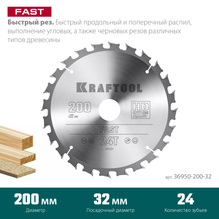 Диск пильный FAST, повышенный ресурс 36950-200-32 купить в Екатеринбурге