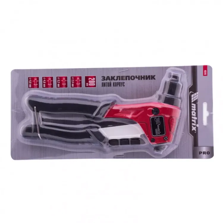 Заклепочник литой 200 мм заклепки 2,4-3,2-4,0-4,8 мм Pro Matrix 40546 купить в Екатеринбурге