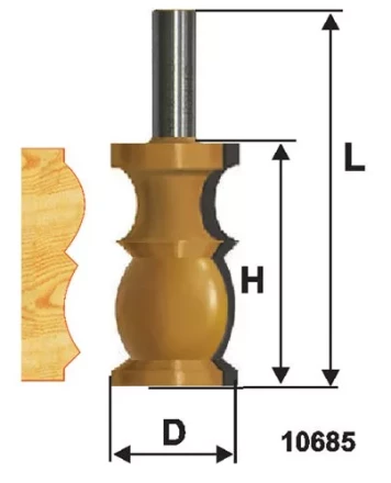 Фреза по дереву кромочная фигурная 32х57 №2 твердосплав ц/хв 12 ЭНКОР 10685 купить в Екатеринбурге
