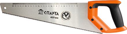 Ножовка по дереву 400 мм 7-8 TPI зуб-2D каленый зуб линейка двухкомпонентная рукоятка SPARTA 235015 купить в Екатеринбурге