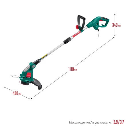 ЗУБР 600 Вт, ш/с 33 см, сетевой триммер (ТСН-33-600) купить в Екатеринбурге