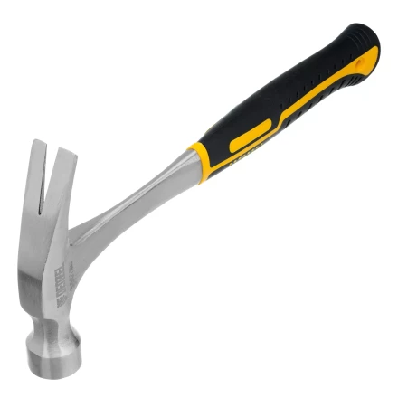 Молоток-гвоздодер 560 г Denzel 10424, цельнометаллический, двухкомпонентная рукоятка купить в Екатеринбурге