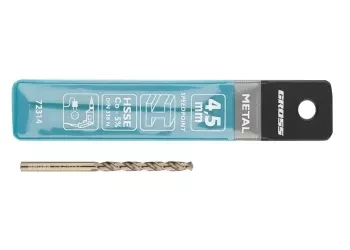 Сверло спиральное по металлу, 4,5 мм, HSS-Co  GROSS 72314 купить в Екатеринбурге