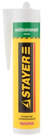 Герметик STAYER "MASTER" нейтральный силиконовый, белый, 260мл 41217-0_z01 купить в Екатеринбурге