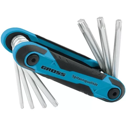 Набор ключей имбусовых Tamper-Torx TT10-TT40 CrV складные 7 шт Gross 16413 купить в Екатеринбурге