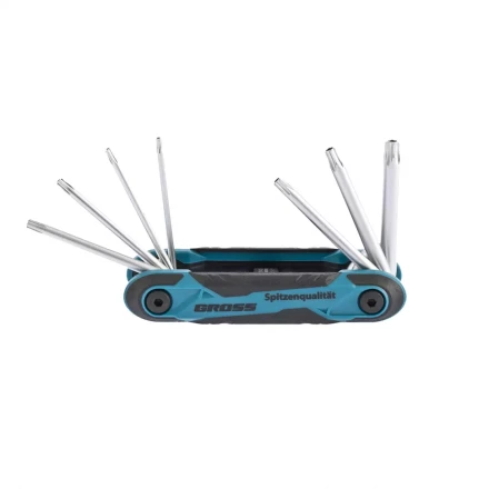 Набор ключей имбусовых Tamper-Torx TT10-TT40 CrV складные 7 шт Gross 16413 купить в Екатеринбурге