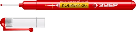 ЗУБР Колибри-20 красный, наконечник L 20 мм,  2 мм, перманентный маркер для отверстийл (06328-3) купить в Екатеринбурге