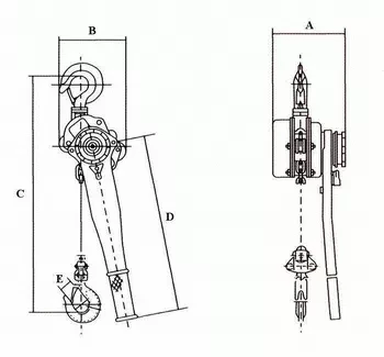 Таль ручная рычажная HSH-C LB г-п 2 тонн H=6 метра купить в Екатеринбурге