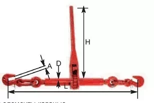 Стяжки цепные для крепления грузов с крюками  р-н 3.2 тонн L=6 метра купить в Екатеринбурге