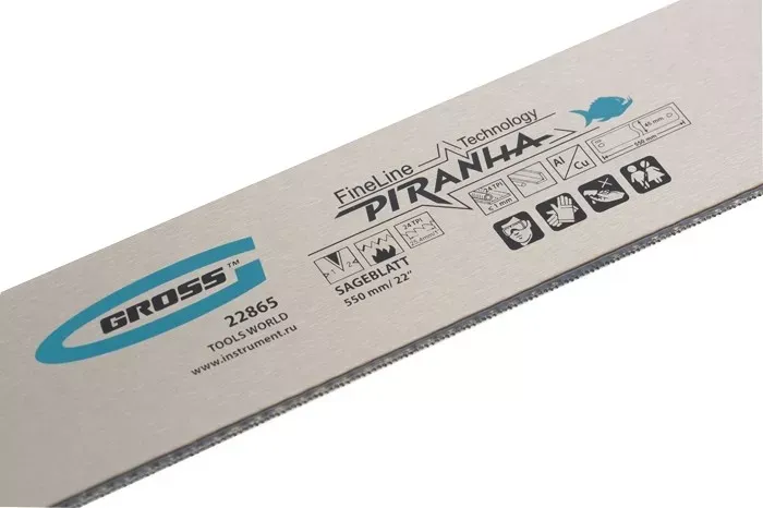 Пильное полотно для прецизионного стусла "Piranha" 550 мм каленый зуб 2D 24 TPI Gross 22865 купить в Екатеринбурге