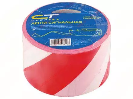 Лента сигнальная 50 мм х 200 м СИБРТЕХ 89030 купить в Екатеринбурге