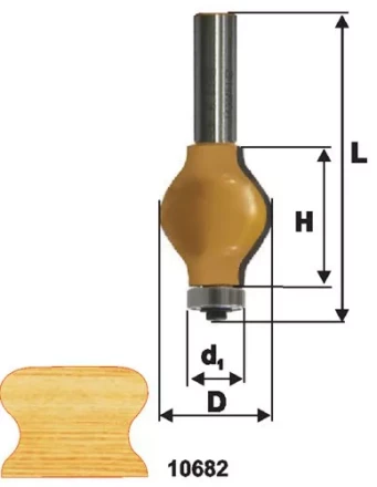 Фреза по дереву кромочная фигурная для перил 31.8х38 твердосплав ц/хв 12 ЭНКОР 10682 купить в Екатеринбурге