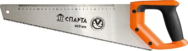 Ножовка по дереву 500 мм 7-8 TPI зуб-2D каленый зуб линейка двухкомпонентная рукоятка SPARTA 235035 купить в Екатеринбурге