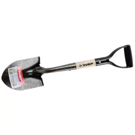 Лопата ЗУБР &quot;МАСТЕР&quot; ЗАВИДОВО автомобильная, деревянный черенок из дуба, пластиковая рукоятка, 210х150x660мм 39355_z01 купить в Екатеринбурге