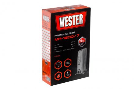 Масляный электрический радиатор WESTER MR1600/7 купить в Екатеринбурге