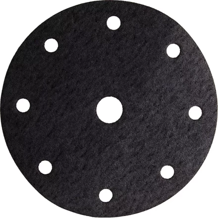Круг шлифовальный URAGAN &quot;Универсальный водостойкий с покрытием стеарата цинка&quot; на липучке, 9 отв., P180, 150мм, 50шт 907-44114-180-50 купить в Екатеринбурге